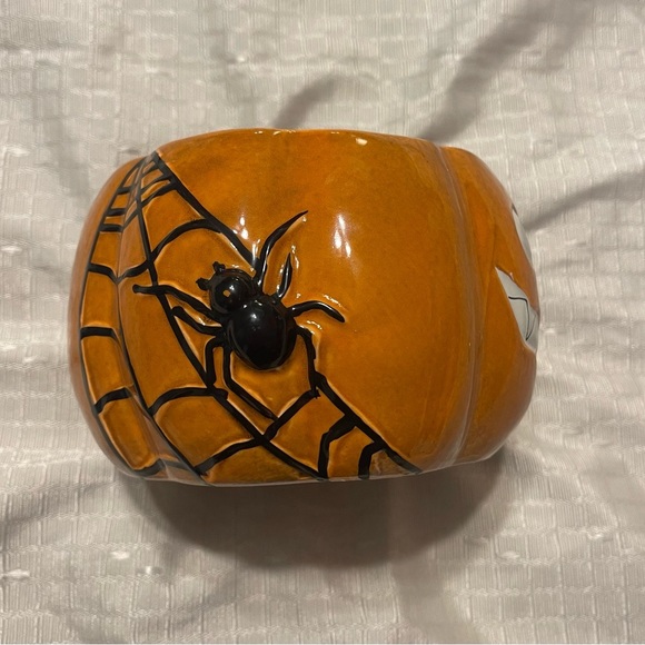 EUC Yankee Candle Boney Bunch Celebrations Pumpkin Jar Candle Holder/Candy Dish - Picture 4 of 6